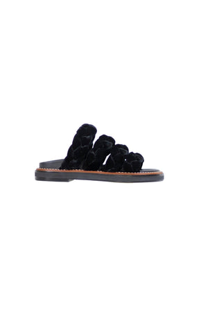 Papete Fluffy Veludo Preto