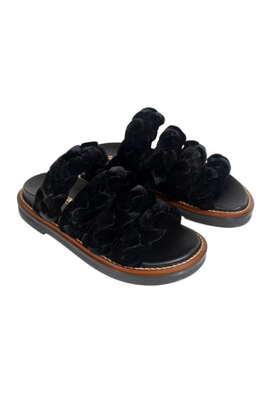 Papete Fluffy Veludo Preto