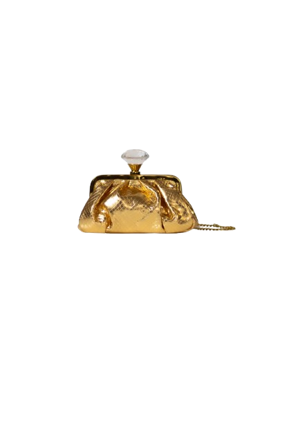Clutch Noir  Escama Ouro