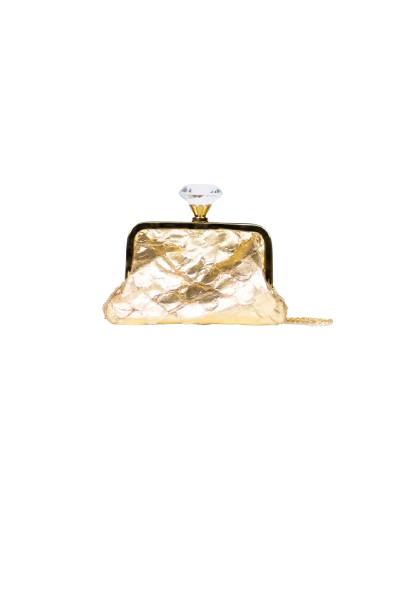 Clutch Noir Pirarucu Ouro
