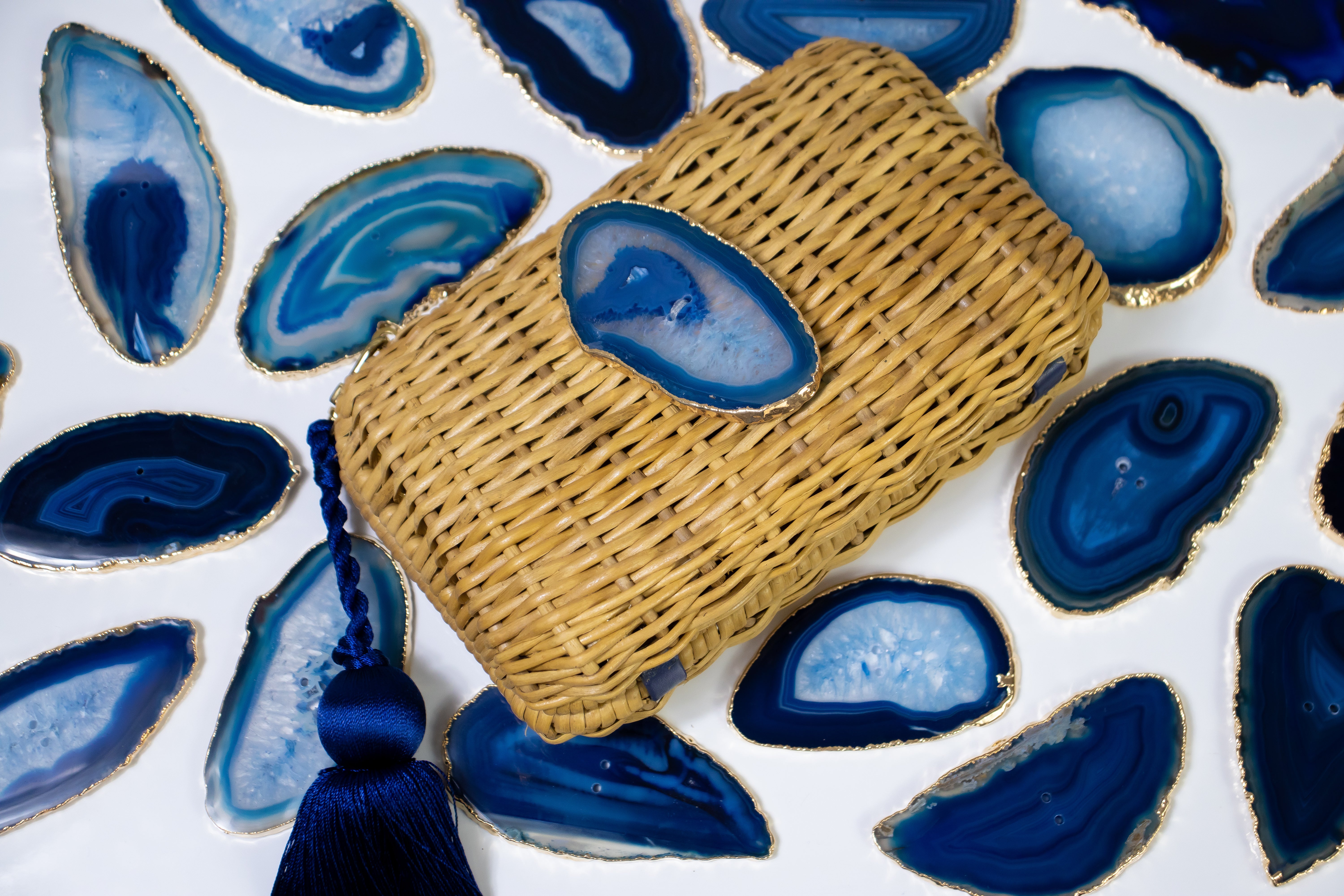Clutch Baby Ágata Marine & Natural